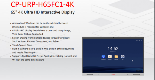 CP Plus 65" Interactive Panel