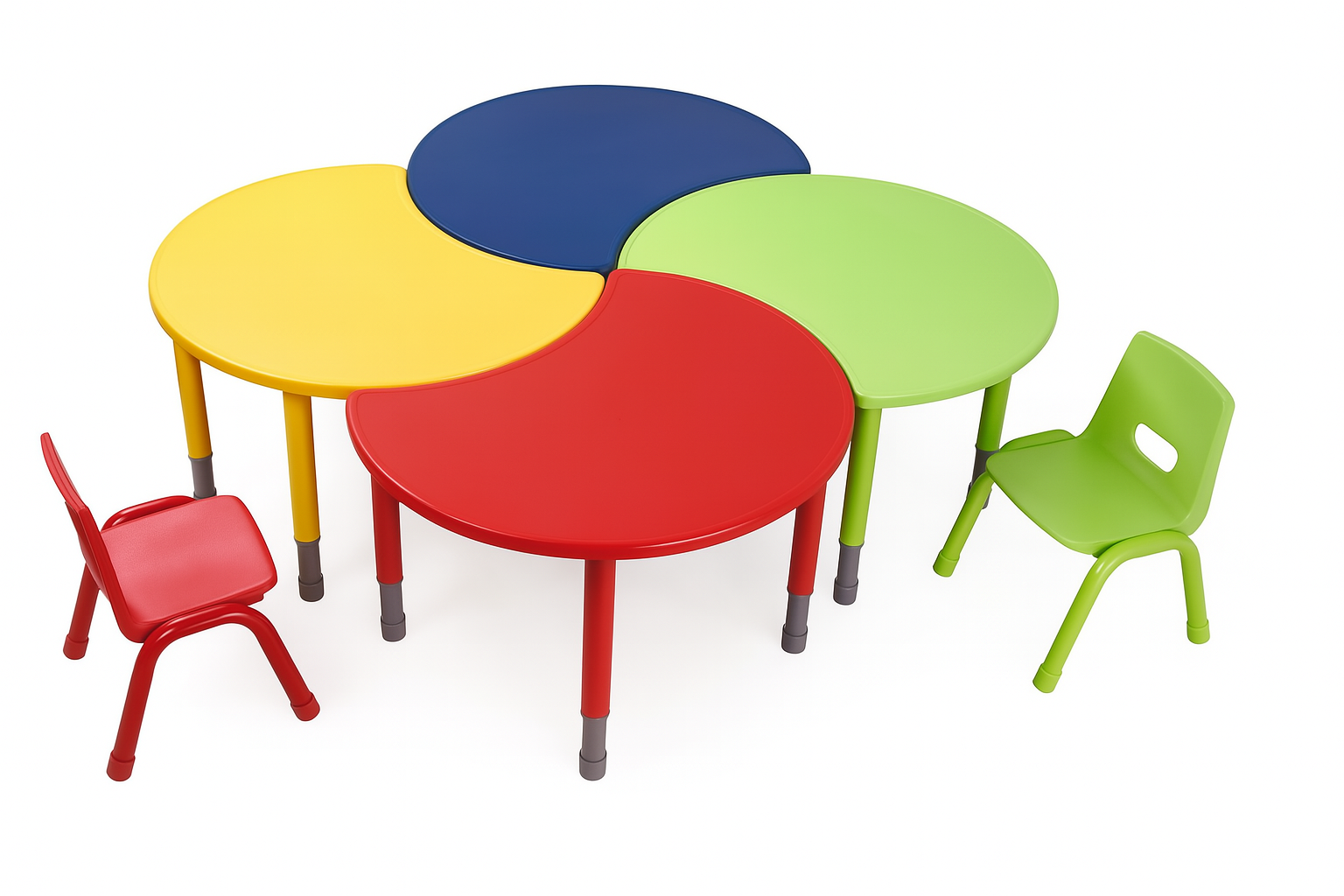 CLUSTER SET OF 4 TABLE WITH 8 CHAIRS