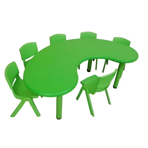 BEAN TABLE WITH 5 CHAIRS FOR NURSERY CLASS