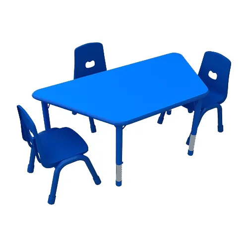 TRAPEZIUM TABLE WITH 3 CHAIRS FOR PRE PRIMARY