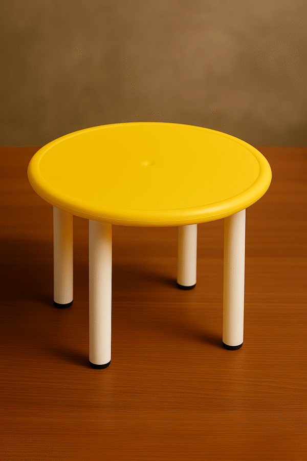 Height adjustable circle table