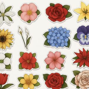 Wall Decor – Flowers Set (10 Pieces) | Elegant Floral Art for Home & Office Decoration