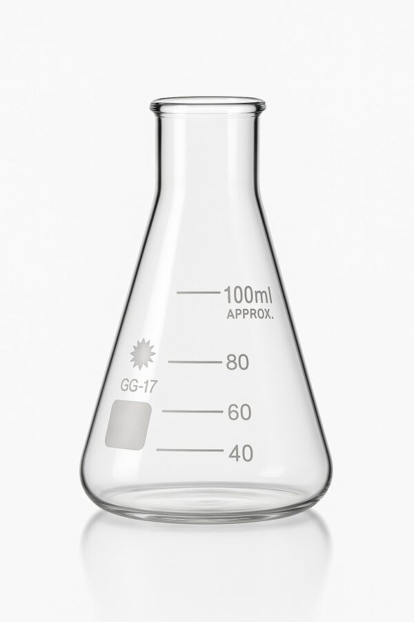Conical Flask – 100ml, Borosilicate Glass (B.G.)