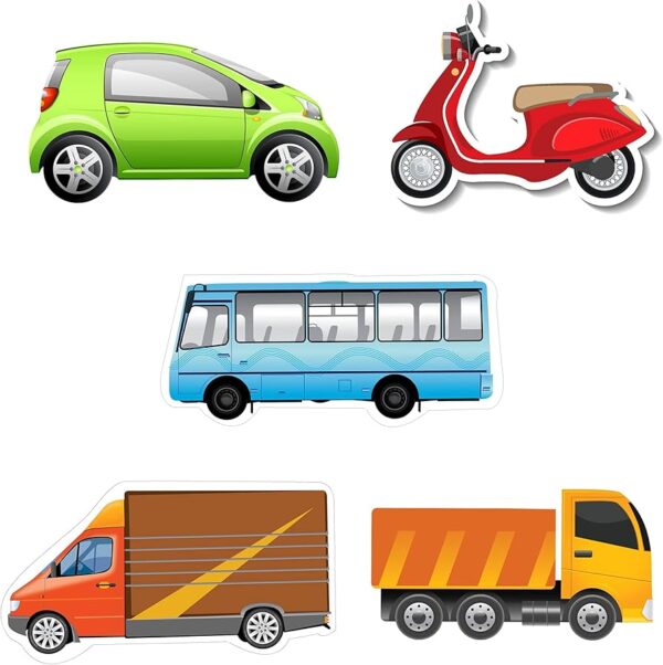 Wall Decor – Transport Vehicles Set (10 Pieces) | Fun & Educational Wall Art for Kids