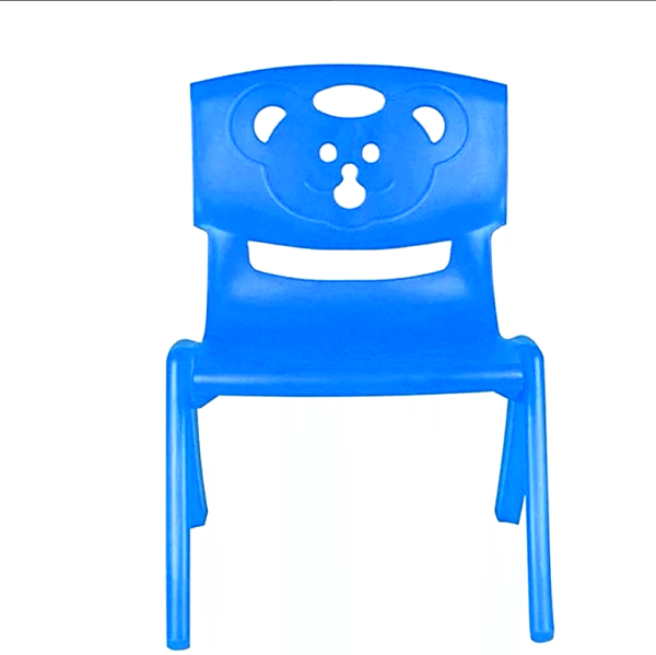 Magic Bear Face Chair Strong & Durable Plastic Best for School Study, Portable Activity Chair for Children, Kids, Baby (Weight Handles upto 100 Kg Each) - Pack of 4