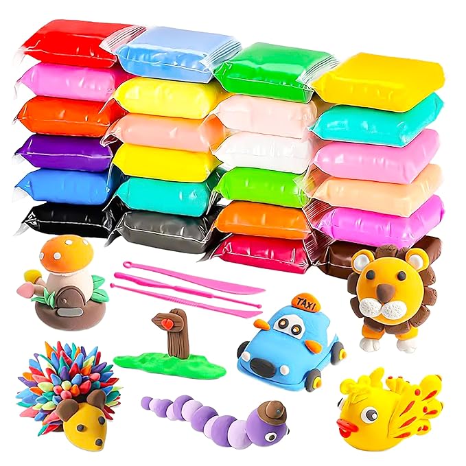 Mini Jumbo Pack 6 Colors – 600 Grams | Vibrant Art Supplies for Kids & Crafting