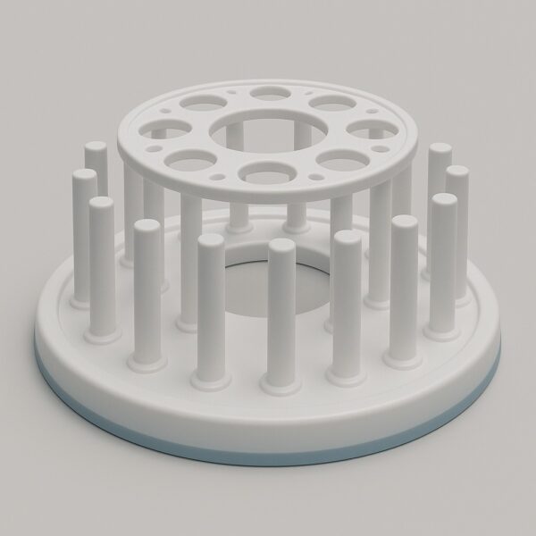 Test Tube Stand (Round) – 12 Hole (For 19mm & 25mm Ø Tubes)