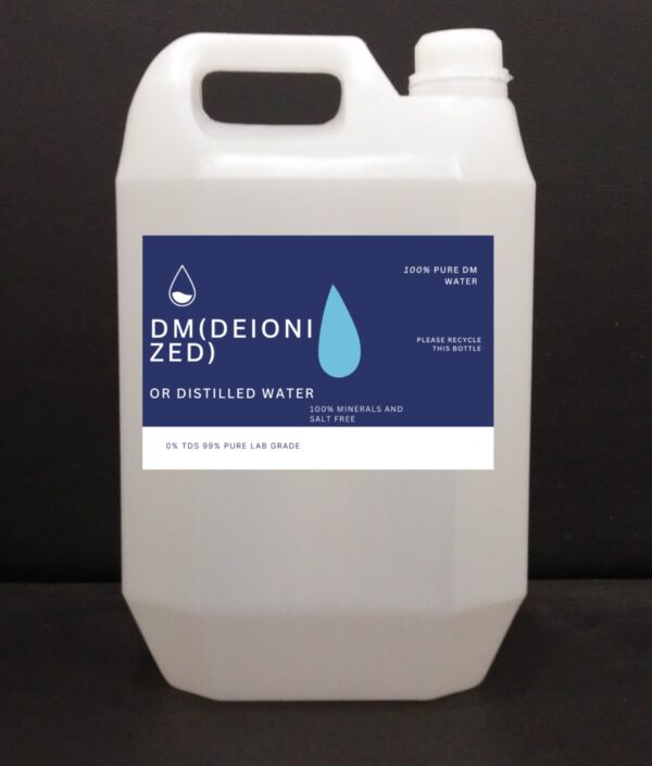 D.M. Water (Deionised Water), 5 Litres