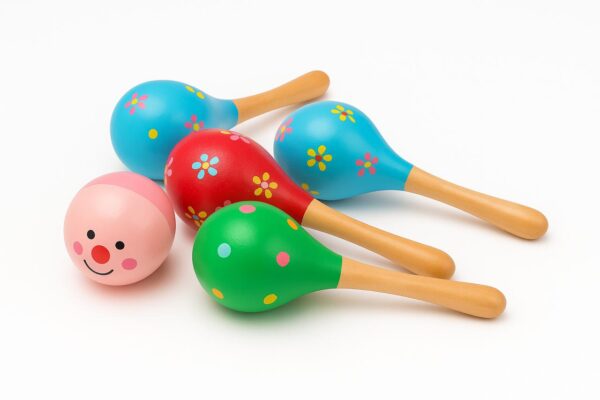 Egg Rattle / Wooden Maracas | Musical Toy for Babies & Toddlers