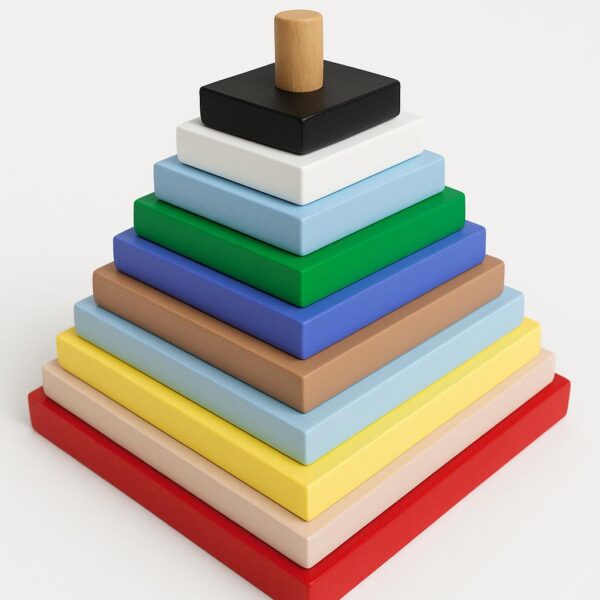 Graded Tower – Square | Educational Stacking Toy for Kids