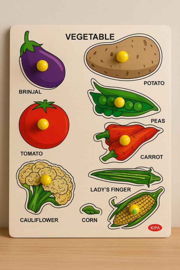 Vegetable Puzzle | Educational Wooden Puzzle for Kids