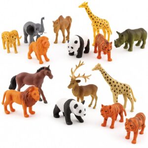 Wild Animals (12pcs) | Educational Animal Figures for Kids