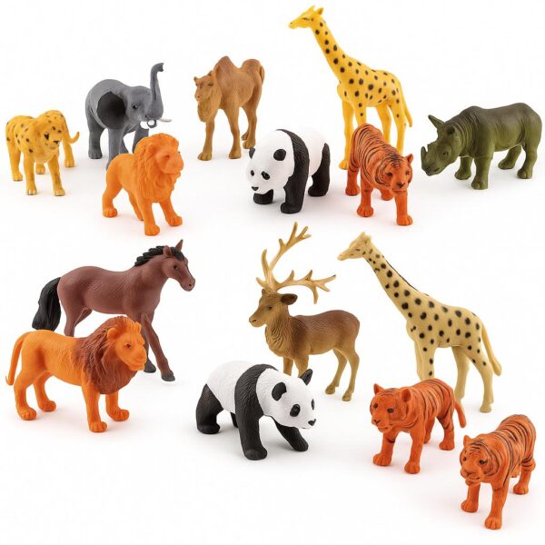 Wild Animals (12pcs) | Educational Animal Figures for Kids