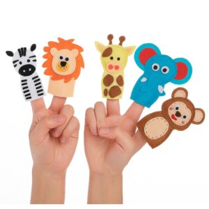 Finger Puppets – Set of 5 (V-Wild Animals Set - 1) | Soft Animal Puppets for Storytelling & Imaginative Play