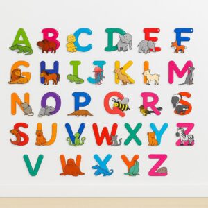 Wall Decor Capital Alphabet | Wooden Decorative Letters for Kids' Rooms and Classrooms