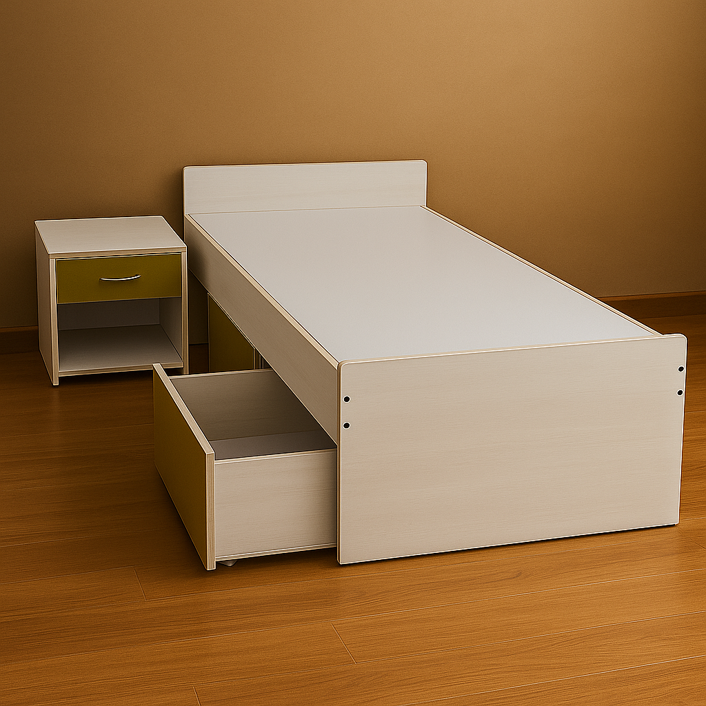 Single Bed for School Hostel – Strong, Space-Saving & Student-Friendly