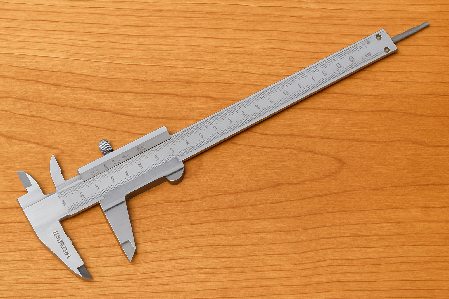 VERNIER CALLIPER, Wheel Type, 12 cm, Stainless Steel.