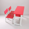 EduBuddy Duo – Desk with 2 Attached Chairs for LKG & UKG