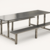 304 Grade Stainless Steel 6-Seater Canteen Table with Bench Seating
