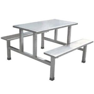 304 Grade Stainless Steel 2-Seater Bench-Type Canteen Table