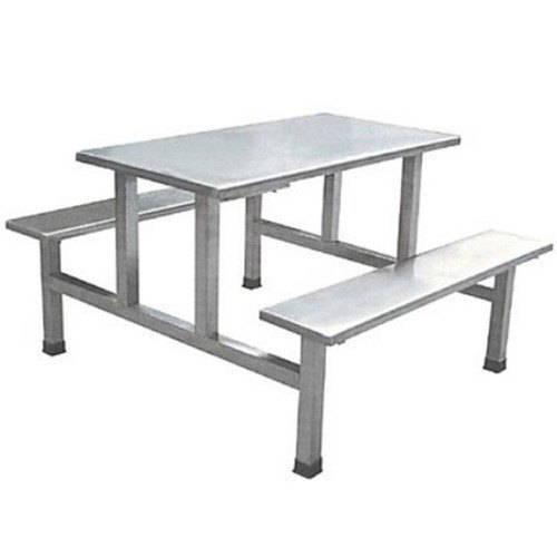 304 Grade Stainless Steel 2-Seater Bench-Type Canteen Table